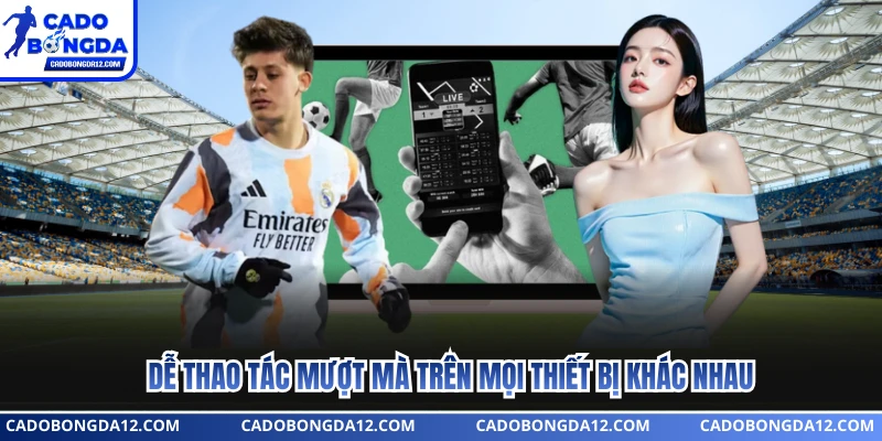 Dễ thao tác mượt mà trên mọi thiết bị khác nhau