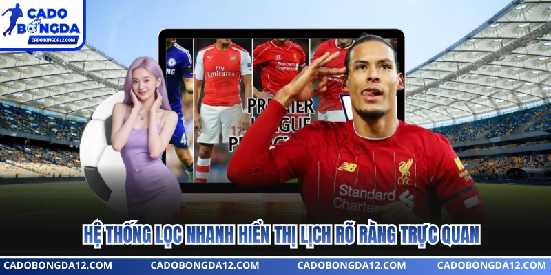 Hệ thống lọc nhanh hiển thị lịch rõ ràng trực quan